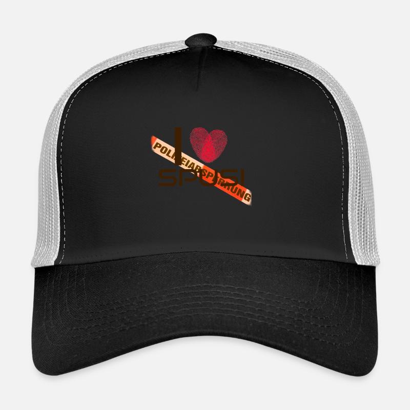 Ich liebe die Spurensicherung der Polizei Trucker Cap
