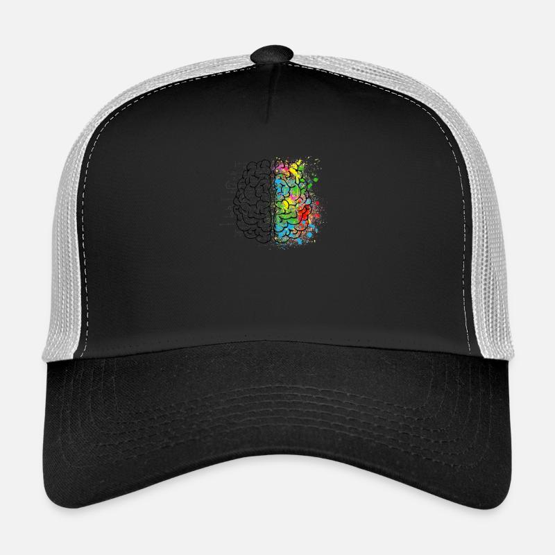 Créatif ou logeant dans le cerveau - Casquette trucker  - noir/gris pierre