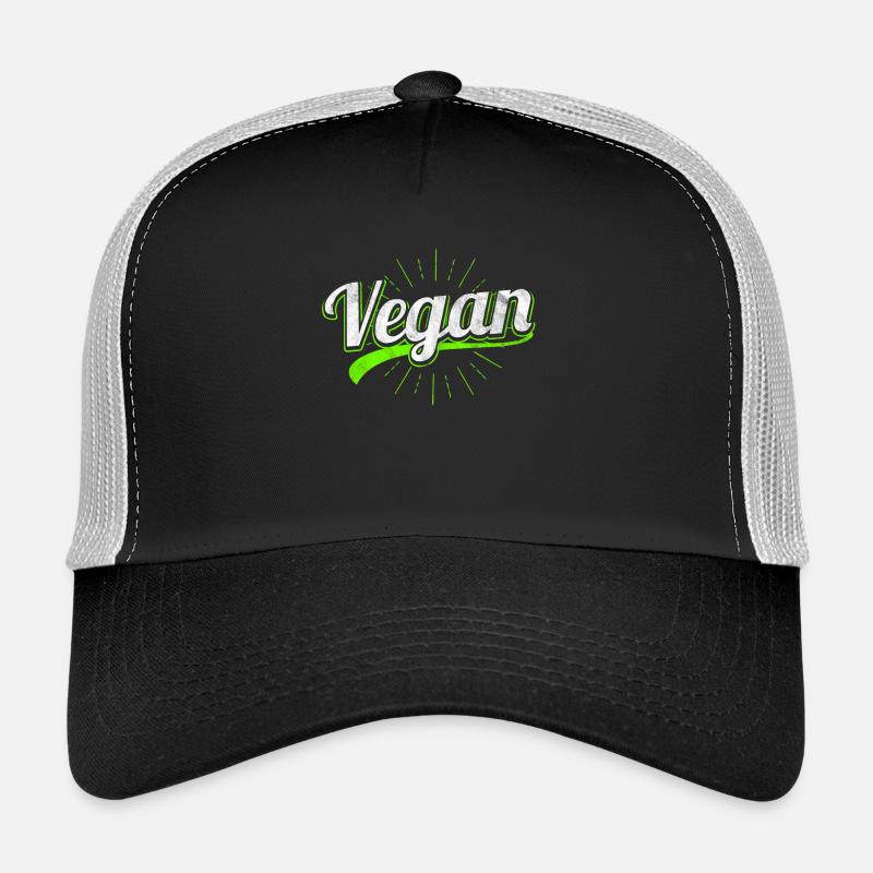Ich bin Veganer - Trucker Cap - Schwarz/Steingrau