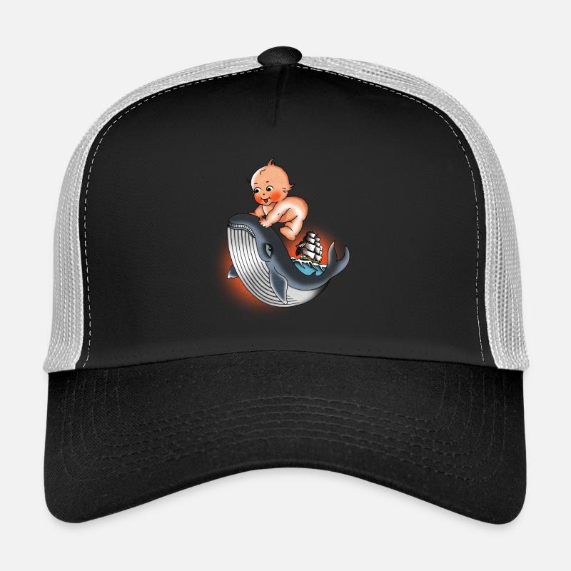 Kewpie - Casquette trucker - noir/gris pierre