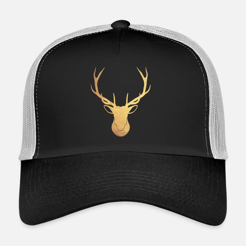 Goldener Hirsch - Trucker Cap - Schwarz/Steingrau