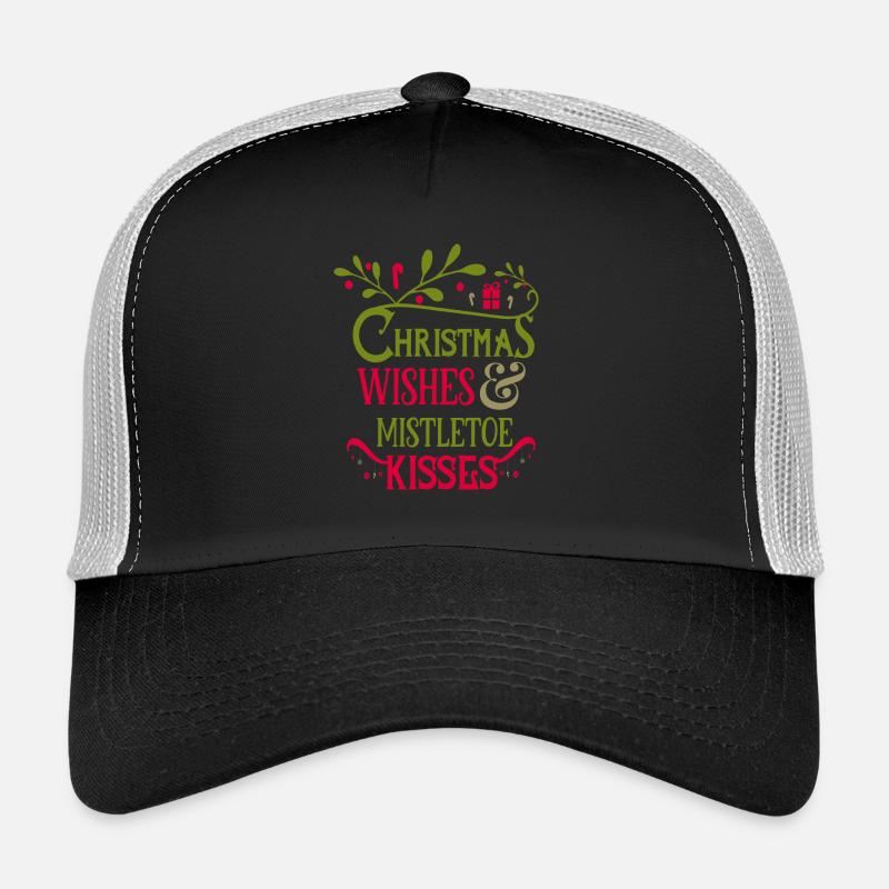 voeux de Noël et des baisers de gui Casquette trucker 