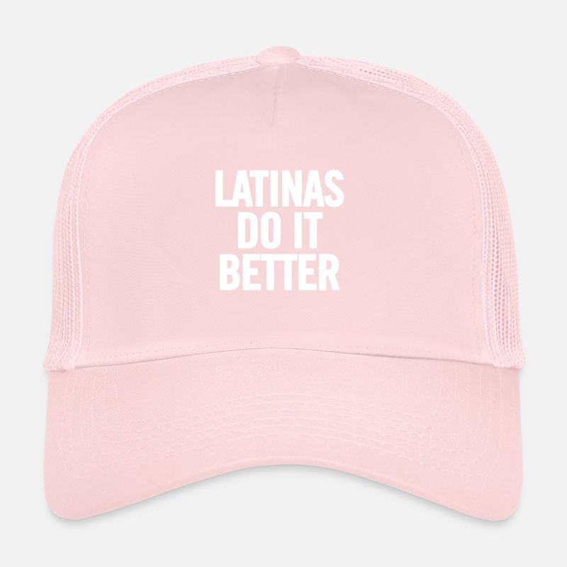 Latinas Do It Better White Trucker Cap