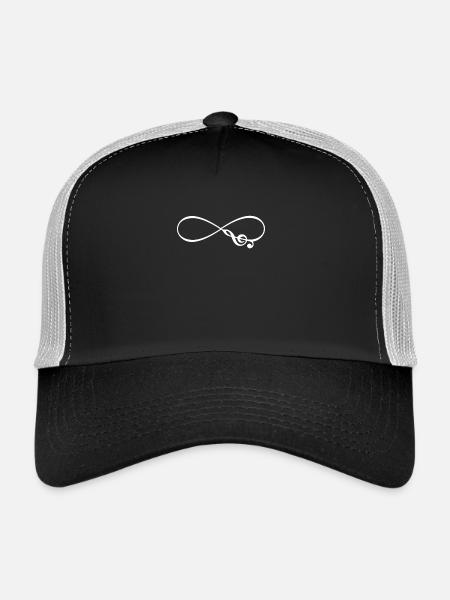 musique - Casquette trucker  - noir/gris pierre - Devant