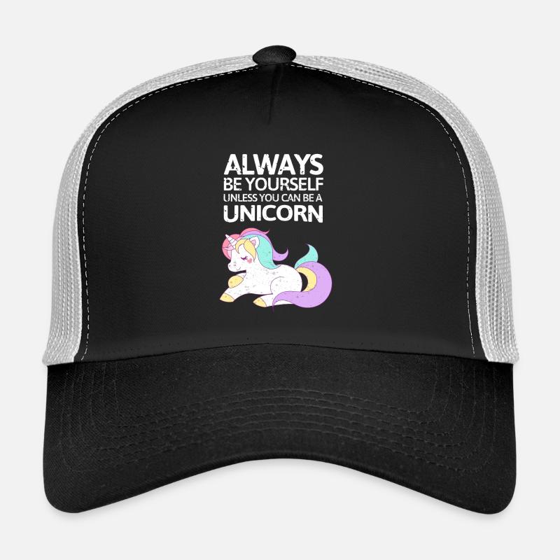 Always be youself or be a unicorn - Trucker Cap - black/stone grey
