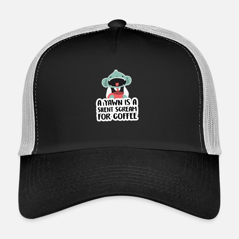 Yawning gift for Coffee Lovers Trucker Cap