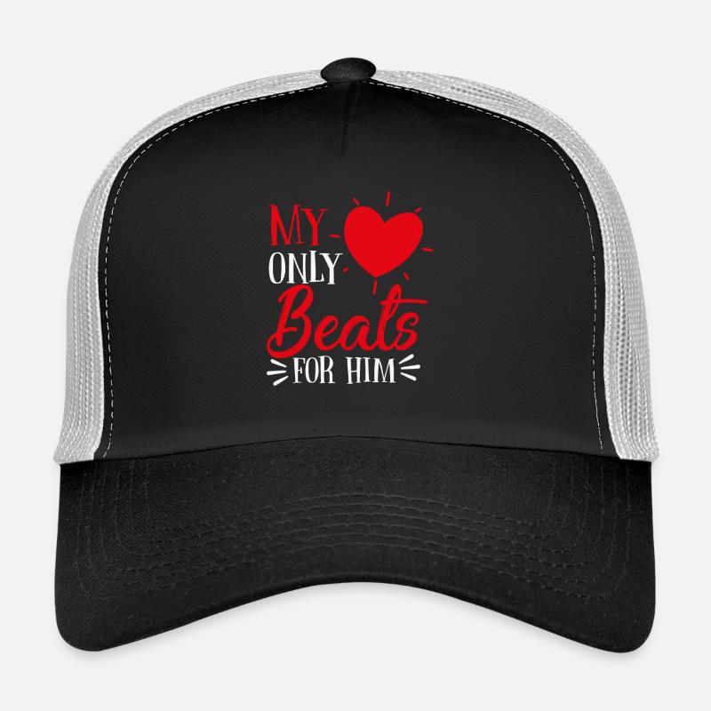 My Heart only beats for him - Trucker Cap - black/stone grey