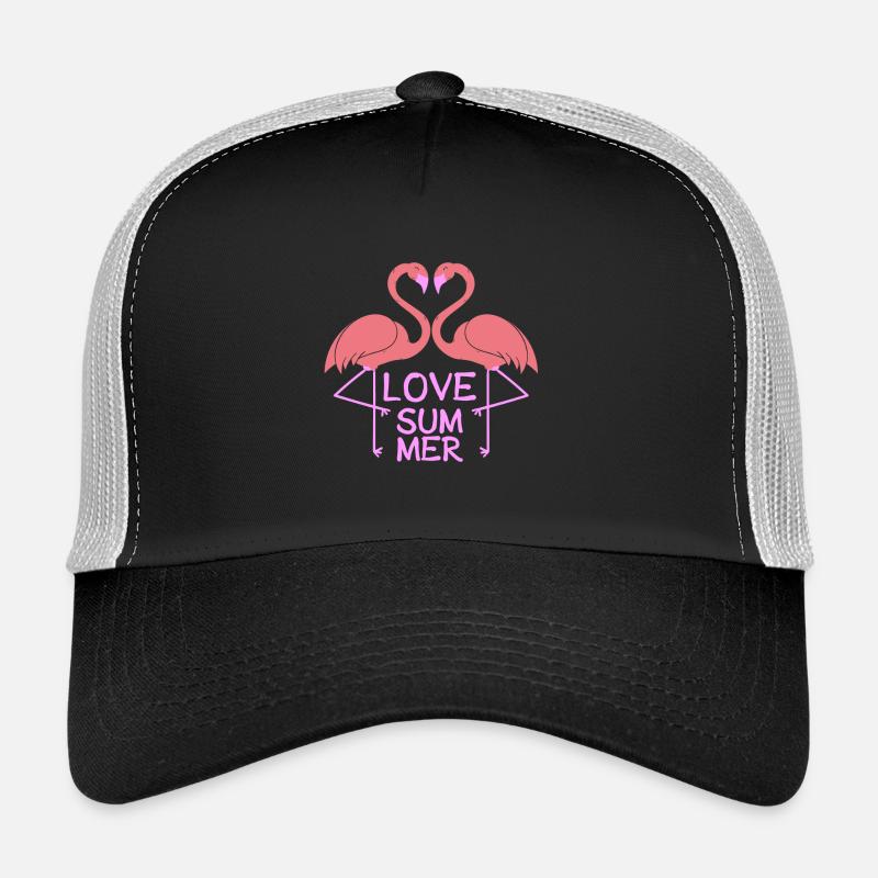 Flamingo Love Summer - Trucker Cap - black/stone grey