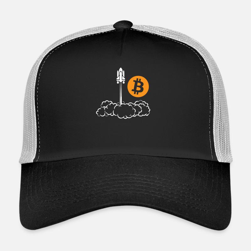 Bitcoin à la fusée lunaire navette spatiale HODL Pun Casquette trucker 