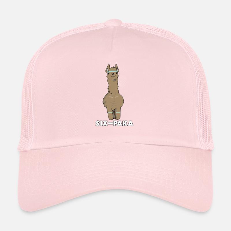 Lustiges Lama Alpaka Comic Tier Trend Sixpack Trucker Cap