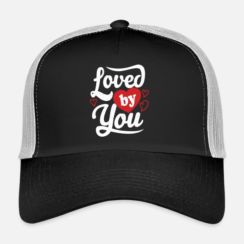 Loved By You Valentinstag Geschenk Liebe - Trucker Cap - black/stone grey