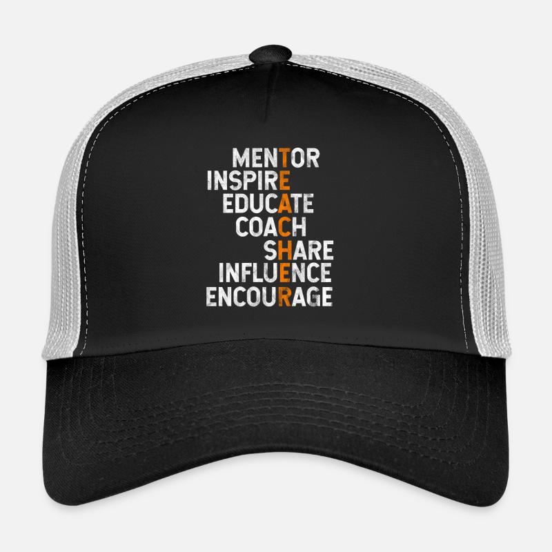 Cadeau pour professeur ou professeur - Casquette trucker  - noir/gris pierre