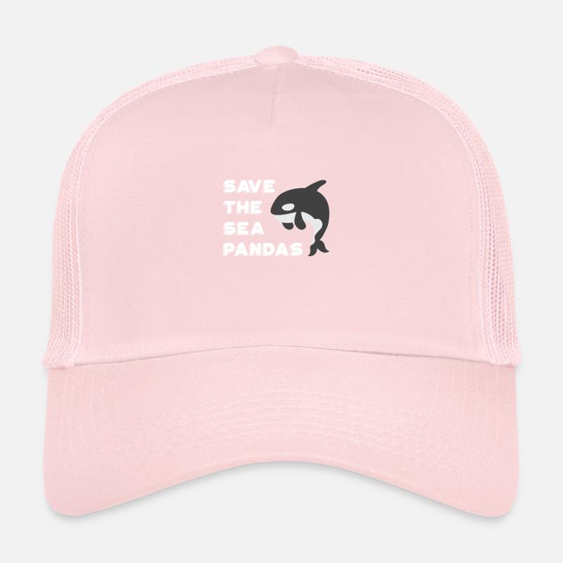 Cadeau de panda de mer pour les amants de baleine d'orque Casquette trucker 