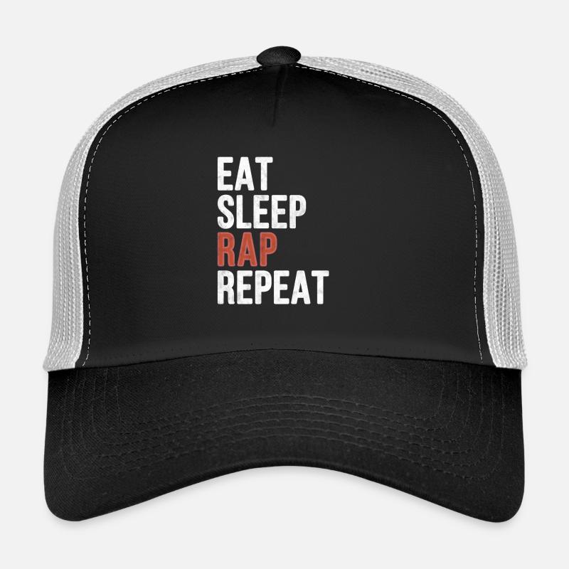 Eat sleep Rap Repeat - Funny Gift Trucker Cap