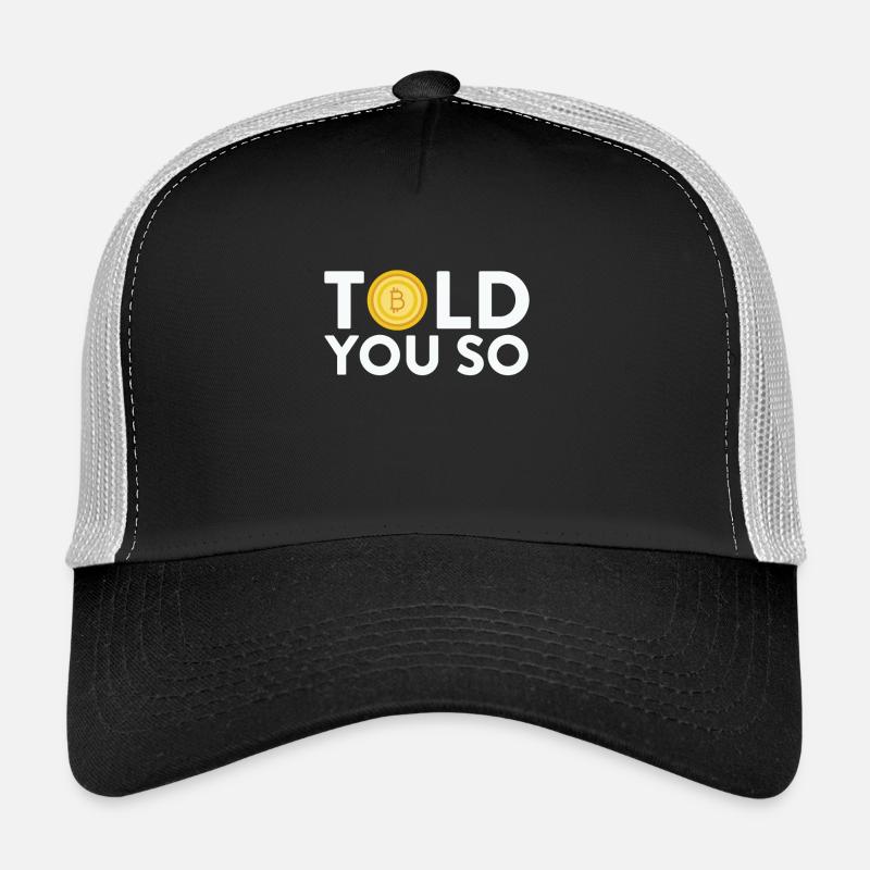 Sagte Sie so Bitcoin Digital Cryptocurrency Humor - Trucker Cap - Schwarz/Steingrau