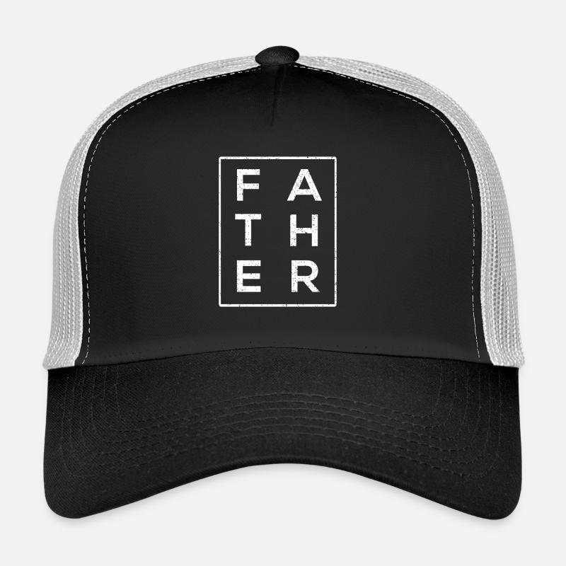 F A T H E R - VATER - DADDY - Trucker Cap - Schwarz/Steingrau