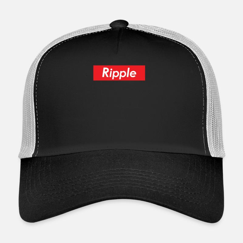 Rectangle rouge Rectangle Cryptocurrency XRP Blockchain Casquette trucker 