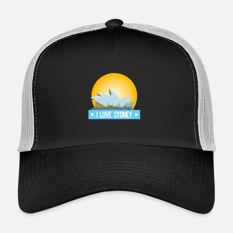 J'aime Sidney - Casquette trucker  - noir/gris pierre