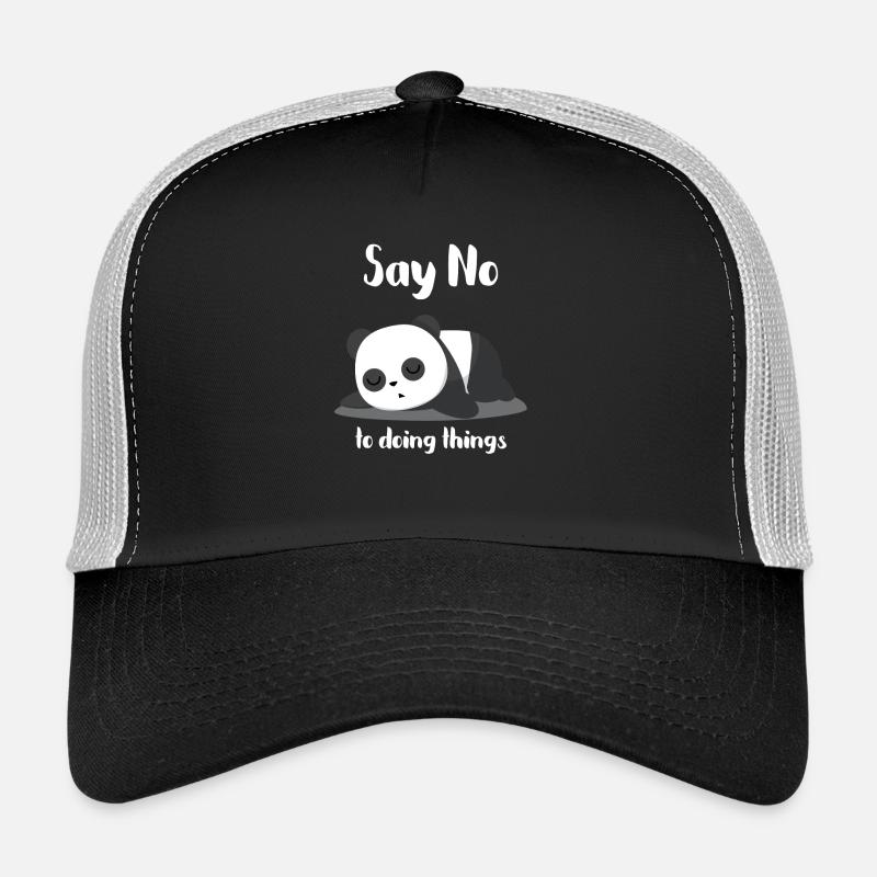 Panda Bear - Lazy - Sommeil - Fatigué - Cadeau Casquette trucker 