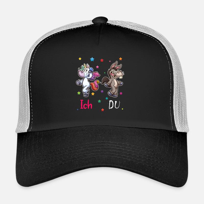 Ich und Du Einhorn - Trucker Cap - Schwarz/Steingrau