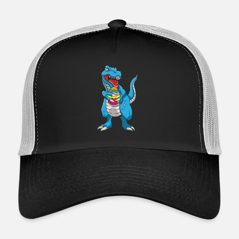 Dinosaur T-Rex Easter Bunny Happy Easter Gift Trucker Cap