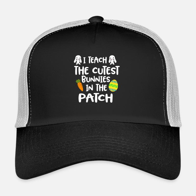 J'enseigne les lapins les plus mignons dans le patch de Pâques - Casquette trucker - noir/gris pierre