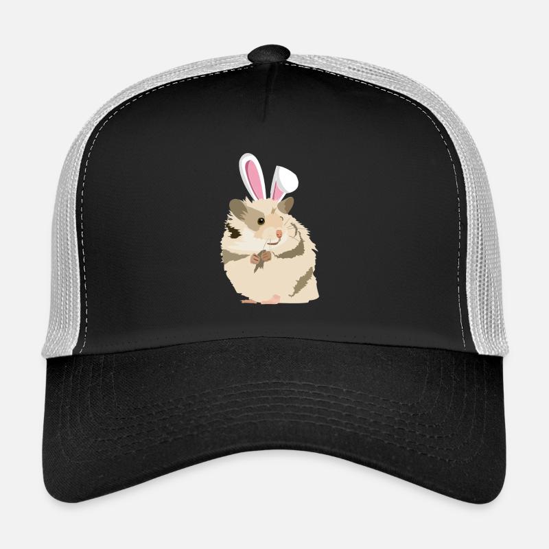 Hamster avec des oreilles de lapin de Pâques Funny Pascha Casquette trucker 
