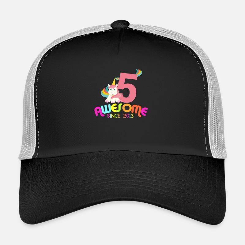 Awesome Since 2013 Unicorn Birthday Gift - Trucker Cap - black/stone grey