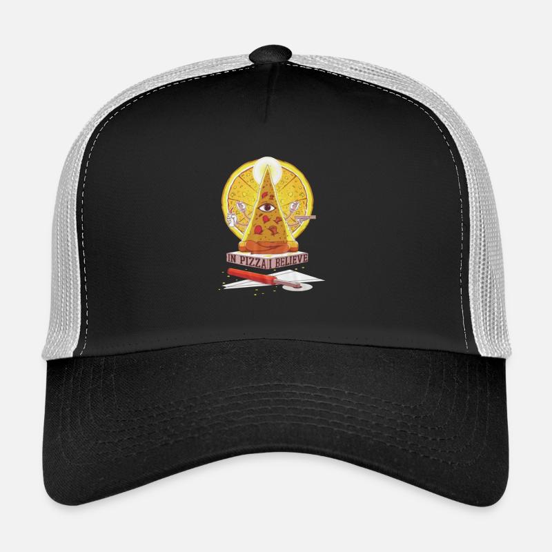 Believe in pizza - Trucker Cap - black/stone grey