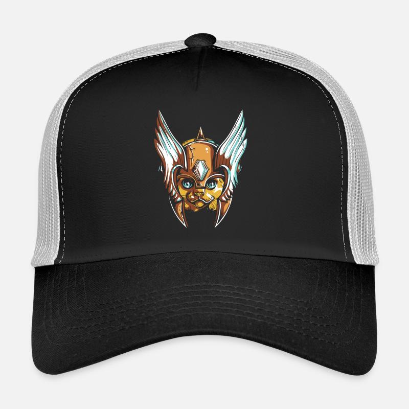 Cat with helmet Trucker Cap