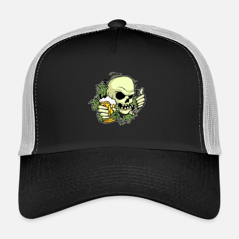 Crâne de bière de houblon Casquette trucker 
