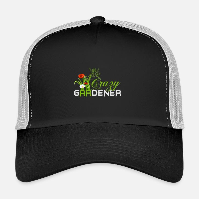 Verrückter Gärtner Gartenarbeit Geschenkidee - Trucker Cap - Schwarz/Steingrau
