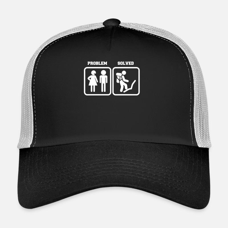 Klettern - Lustig - Bergsteigen - Geschenk - Trucker Cap - Schwarz/Steingrau