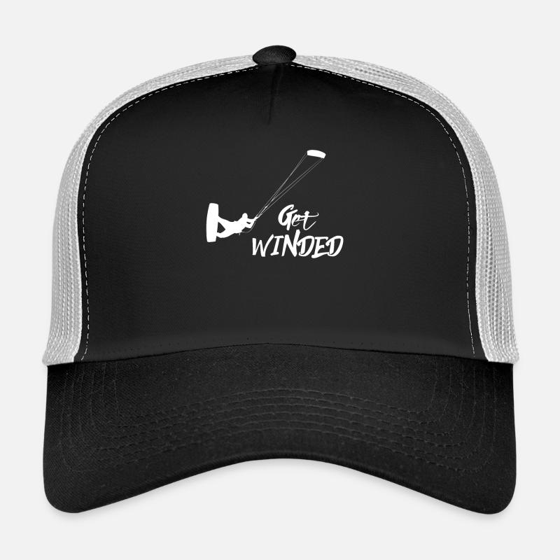 Kitesurfen - Kitesurfer - Kitesurfing - Kiteboard - Trucker Cap - Schwarz/Steingrau