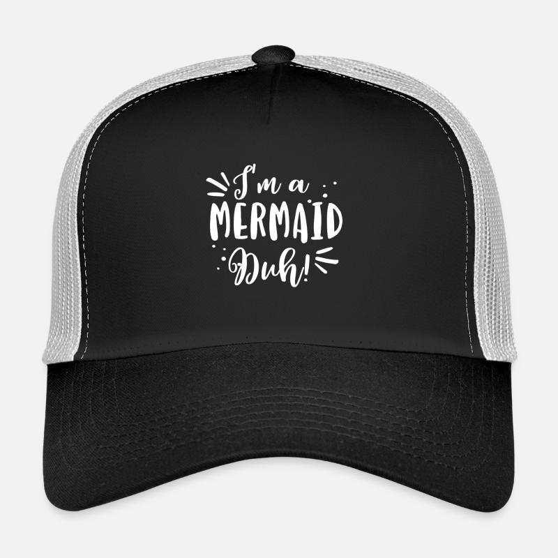 Ich bin eine Meerjungfrau - Geschenk - Trucker Cap - Schwarz/Steingrau