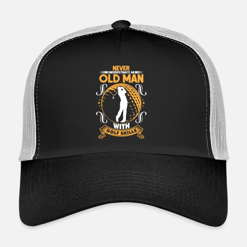 Old man with golf skills - Trucker Cap - black/stone grey