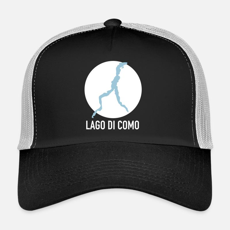 LAGO DI COMO - Comer See - Trucker Cap - Schwarz/Steingrau