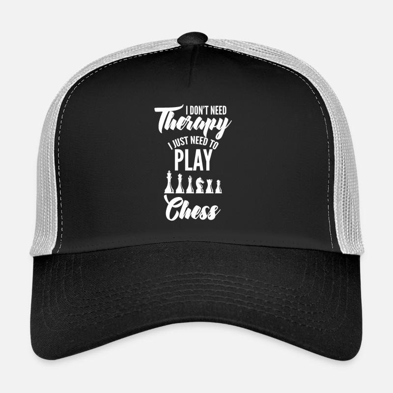 Echecs - Echecs - Echecs - Thérapie - Casquette trucker  - noir/gris pierre