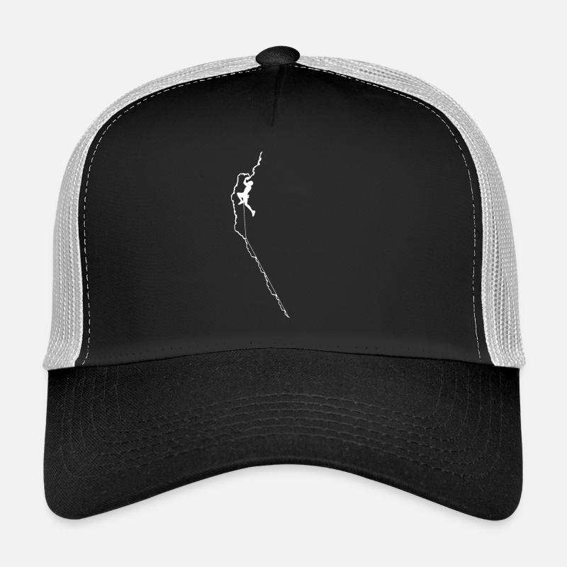 Climbing - climber rock climbing gift - Trucker Cap - black/stone grey