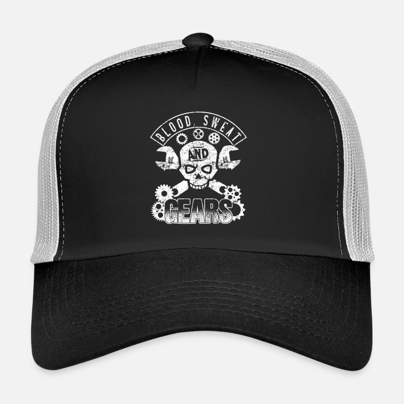 Blood Sweat Gears Motorcycles - Trucker Cap - black/stone grey