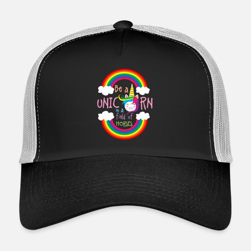 Sei ein Regenbogen-Einhorn Trucker Cap