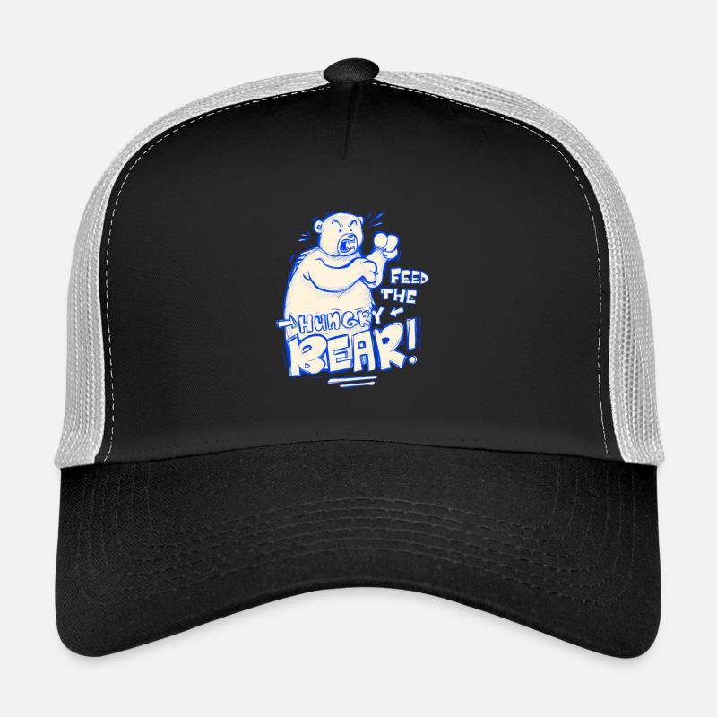 Füttere den hungrigen Bären! - Trucker Cap - Schwarz/Steingrau