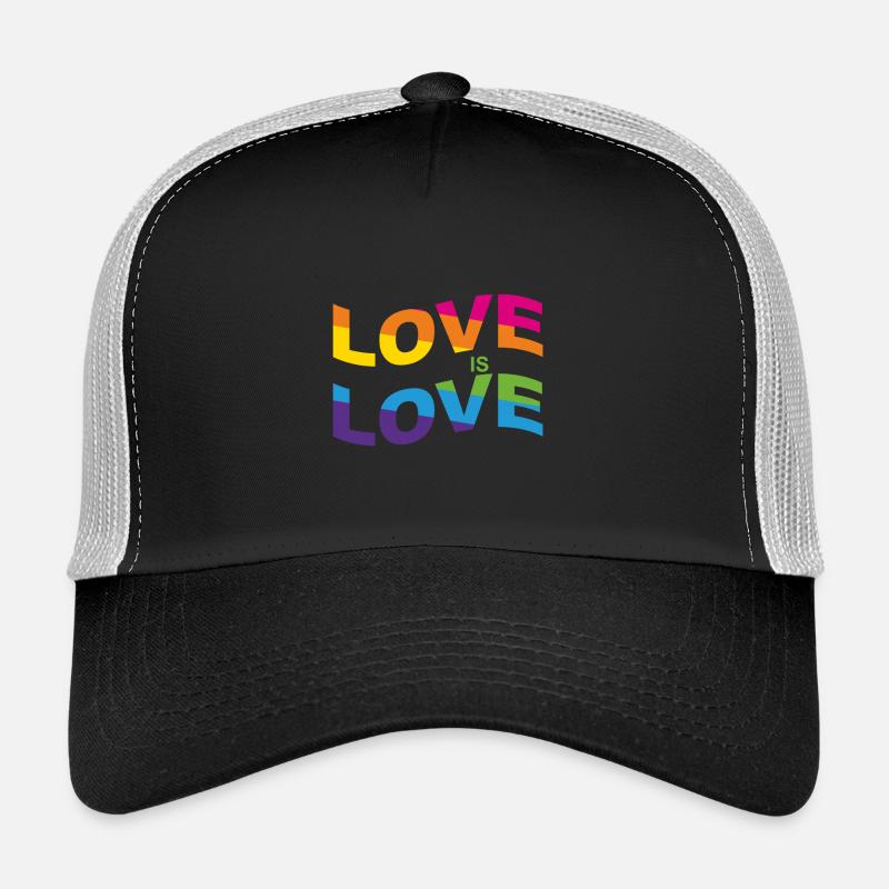 L'amour est l'amour dans la conception de l'arc-en-ciel! - Cadeau Casquette trucker 