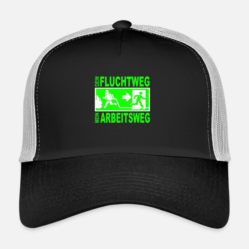 Escape Fire Department Fire Emergency Exit Fire Gift Trucker Cap