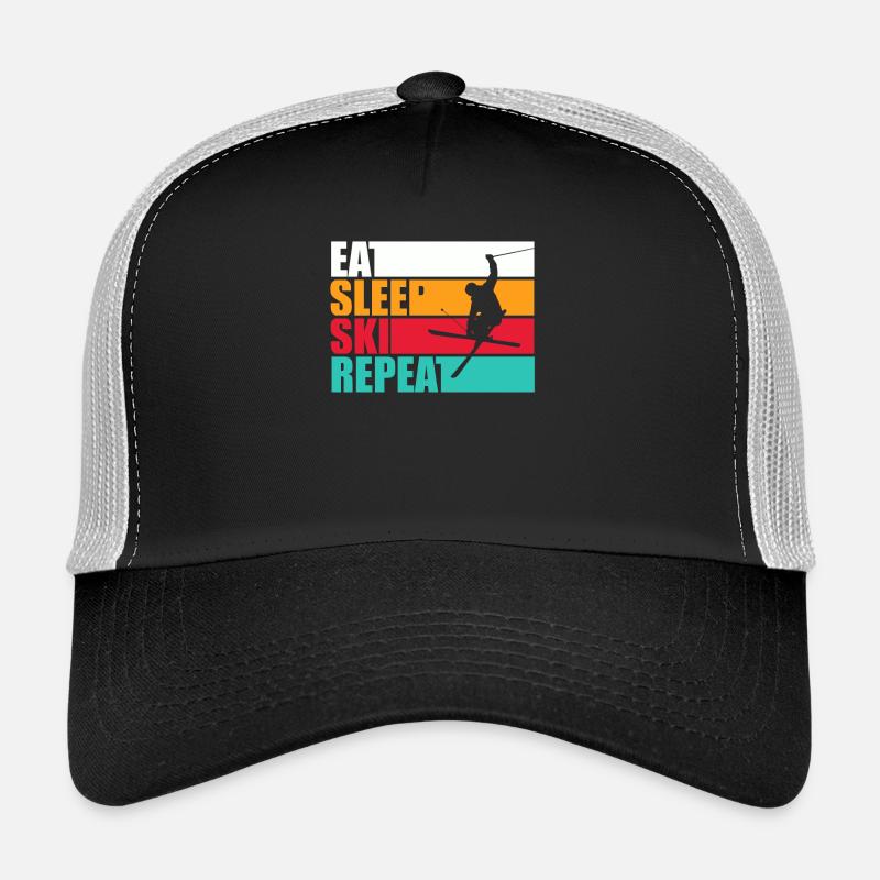 Eat. Sleep. Freestyle. Repeat. - Trucker Cap - Schwarz/Steingrau