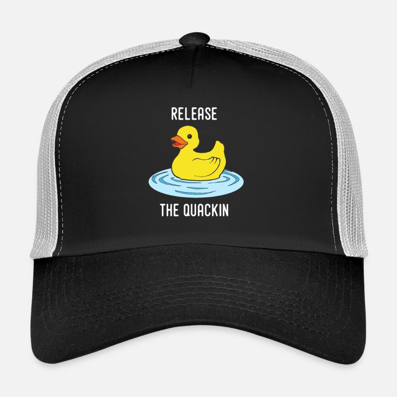 Relâchez le canard de canard Quackin qui grince Casquette trucker 