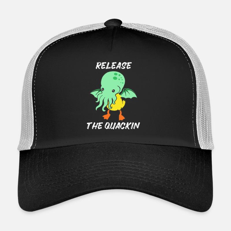 Relâchez le canard de canard Quackin Kraken Cthulhu Casquette trucker 