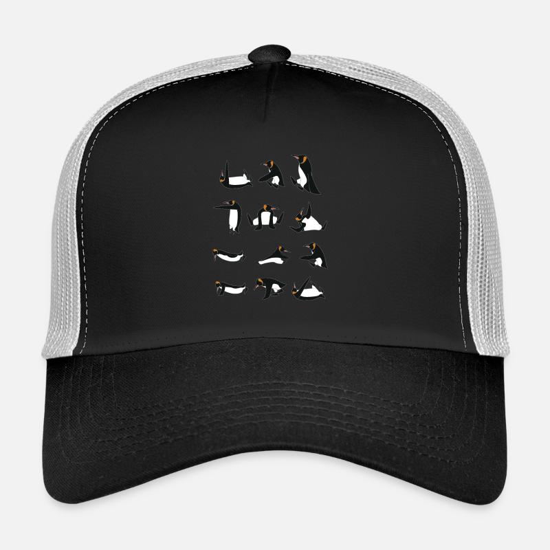 Penguins doing Yoga Trucker Cap