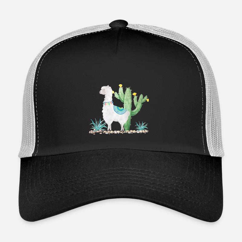 lama - Casquette trucker  - noir/gris pierre