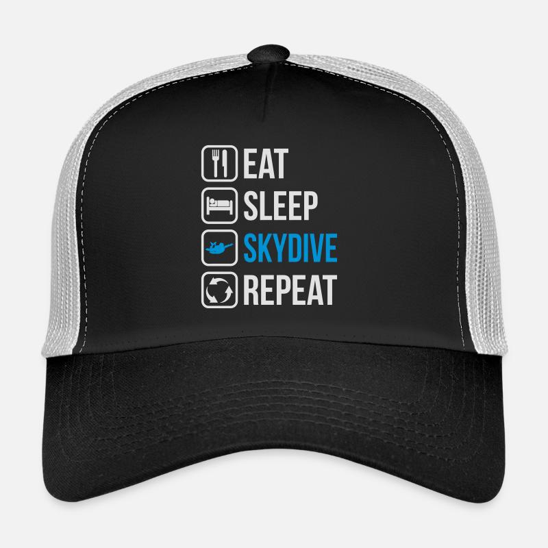 Eat Sleep Skydive Repeat - Trucker Cap - Schwarz/Steingrau